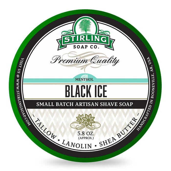 Sapone da barba Black Ice 170ml - Stirling Soap Co.